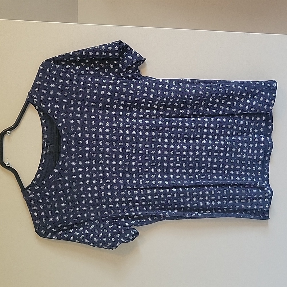 J Crew Glitter Paisley Top